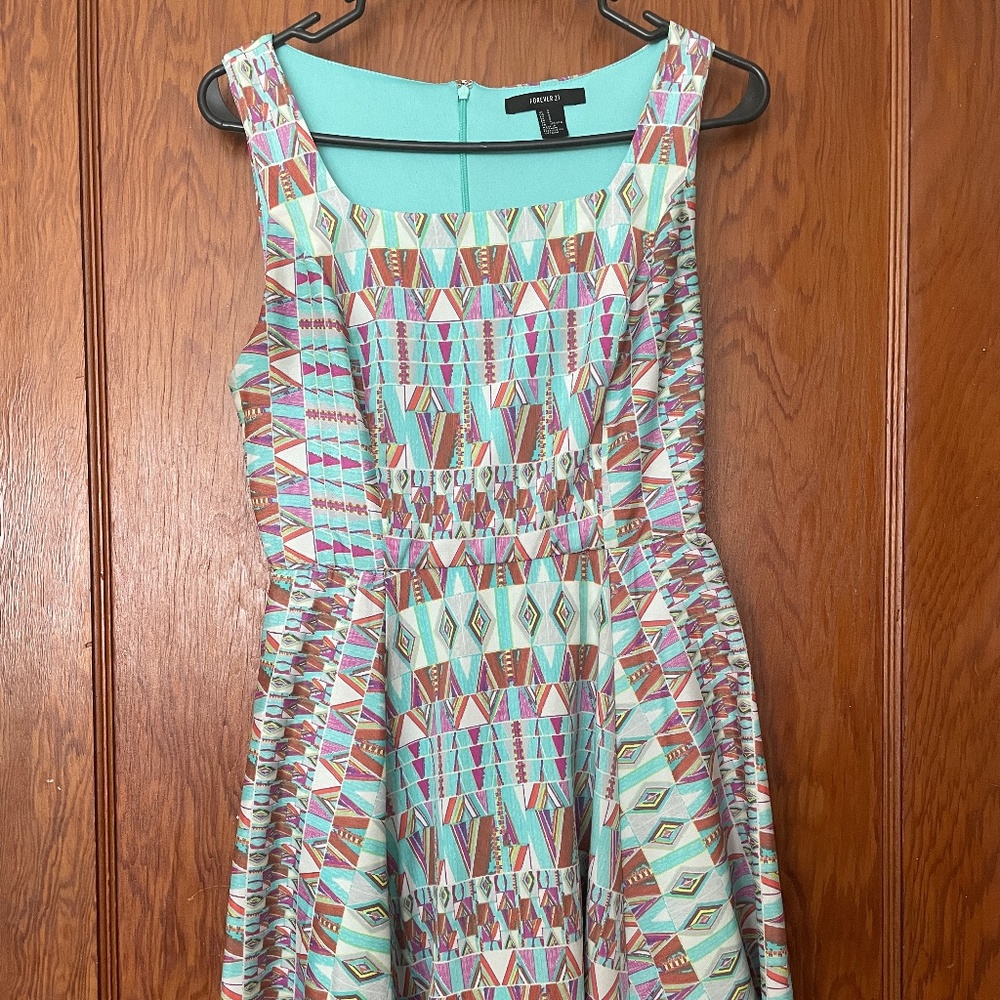 Fun patterned mini dress